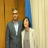 Andrés Carreño Junto a su prof. Guia Decana Carmen Luz de la Maza