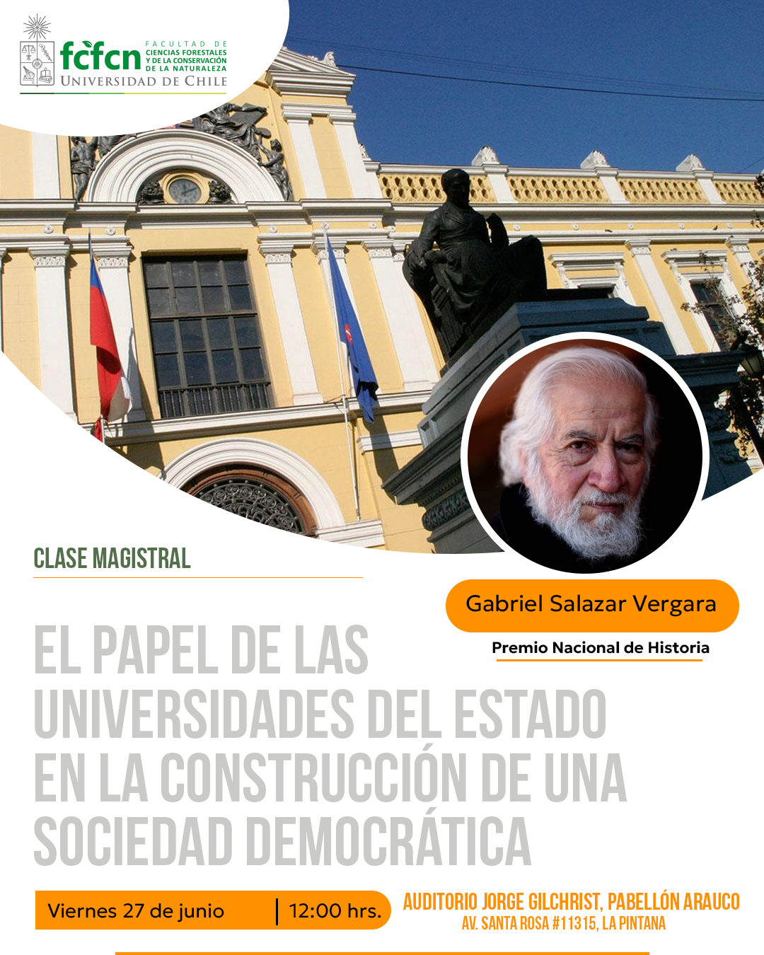 Charla Magistral del Premio Nacional de Historia, Gabriel Salazar
